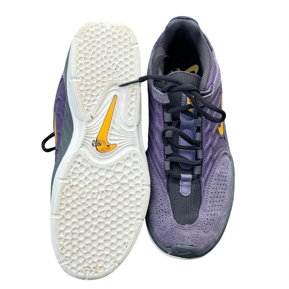 Nike SB Ishod Wair Purple Black Yellow Suede Skate Shoes Low Top Sneakers EUC